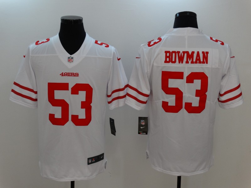 Men's San Francisco 49ers Navoro Bowman #53 White Jersey
